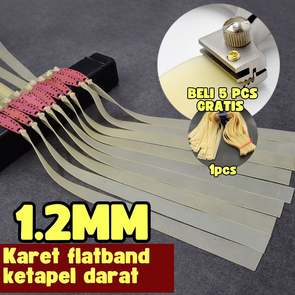 karet flatband ketapel 1.2mm siap pakai