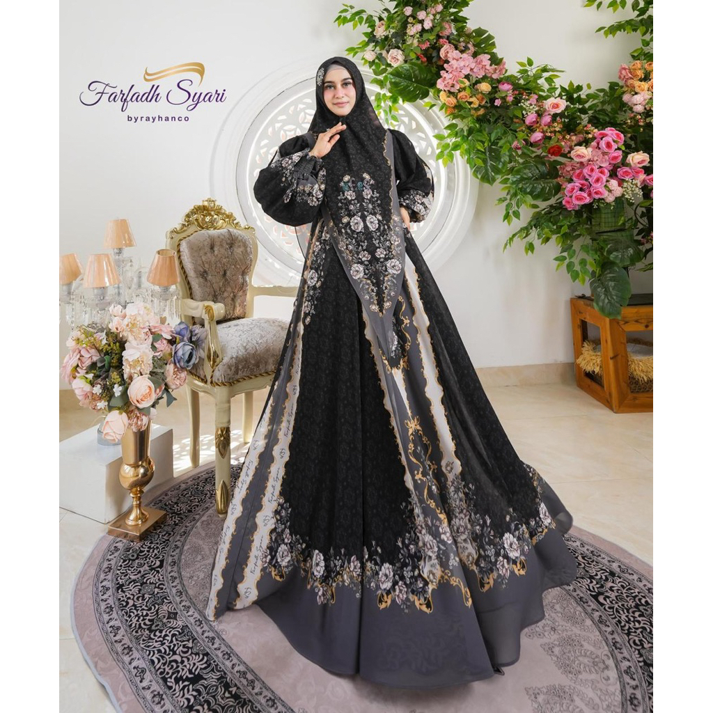 DANIA SERIES BY FARFADH SYARI / GAMIS SET SYARI / GAMIS PESTA MEWAH / DRESS MUSLIMAH / GAMIS BRANDED