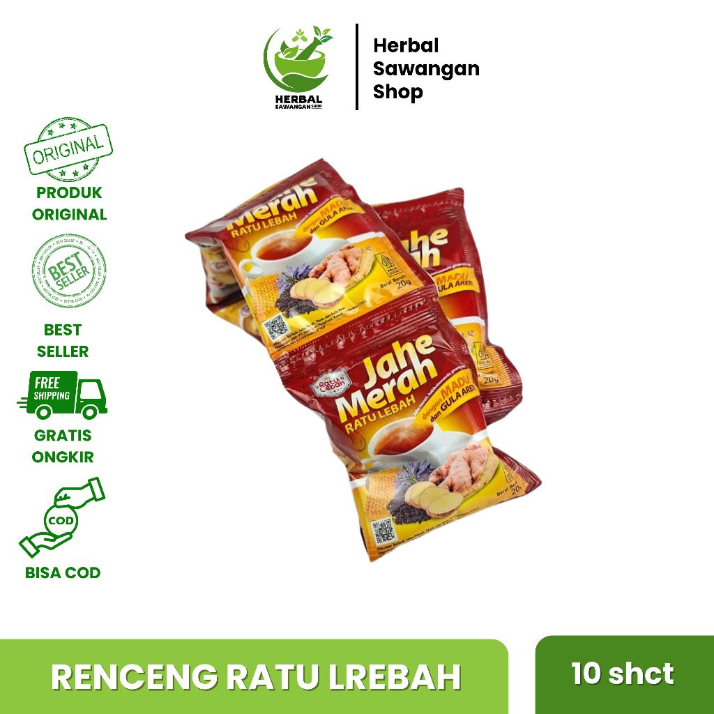 

Jahe Merah Super Ratu Lebah - 1 Renceng 10 Sachet Minuman Kesehatan