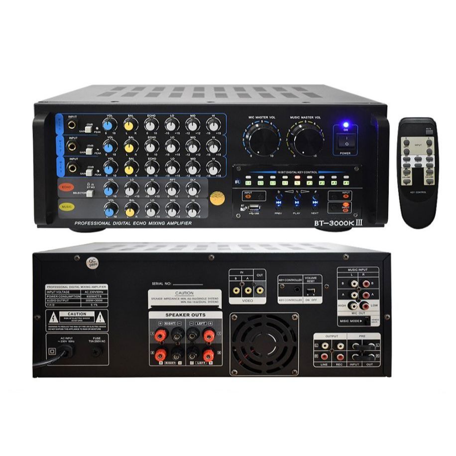 Wisdom BT3000 BT-3000 BT 3000 mixer amplifier karaoke meeting bar resto cafe usb bluetooth