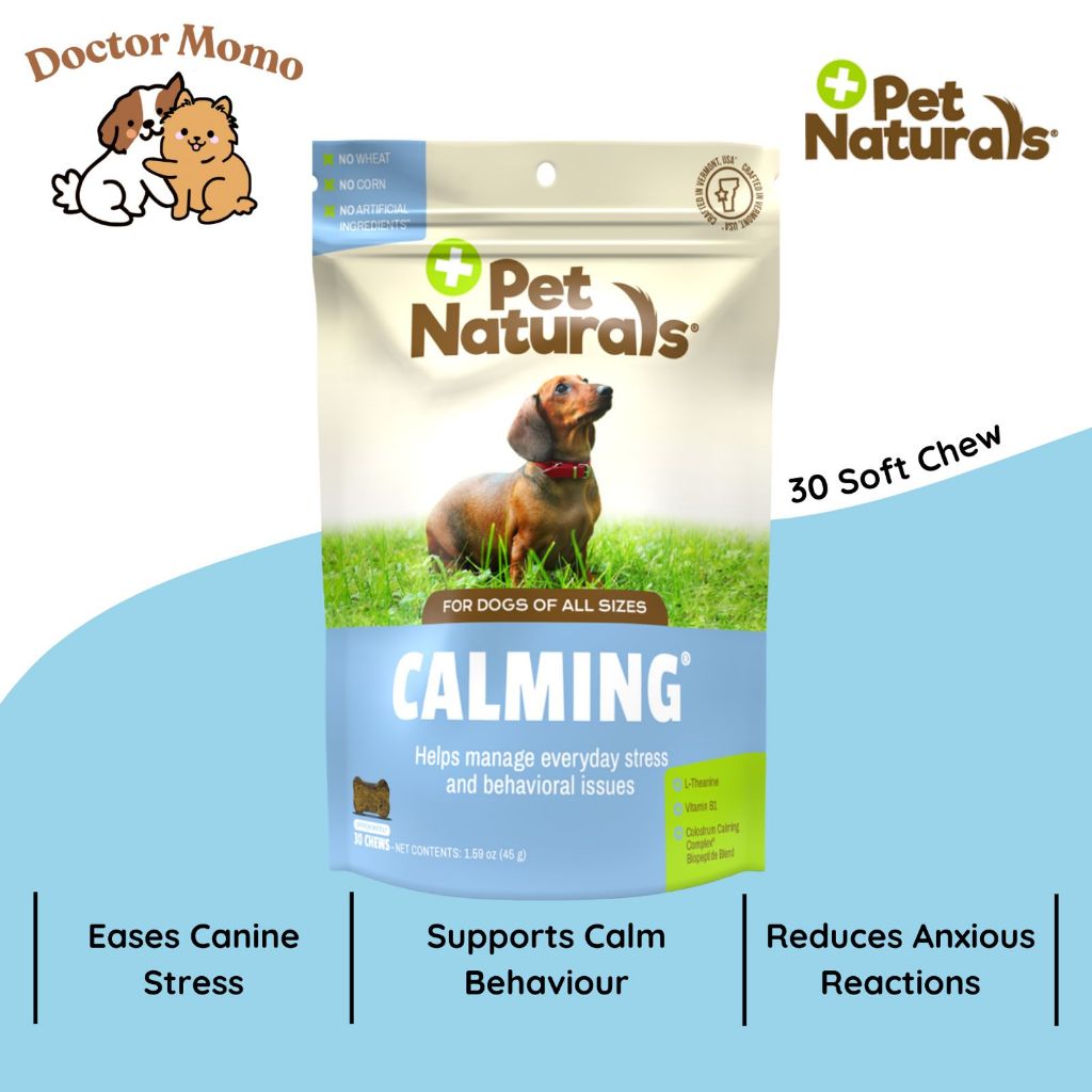 Suplemen Penenang Anjing Pet Naturals Calming 30 Kunyah, Vitamin Anjing dari USA