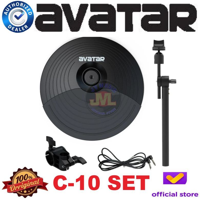 Cymbal Avatar 10" Dual-zone Cymbal With Choke Universal Expansion Cymbal Bundle for Electronic Drum 