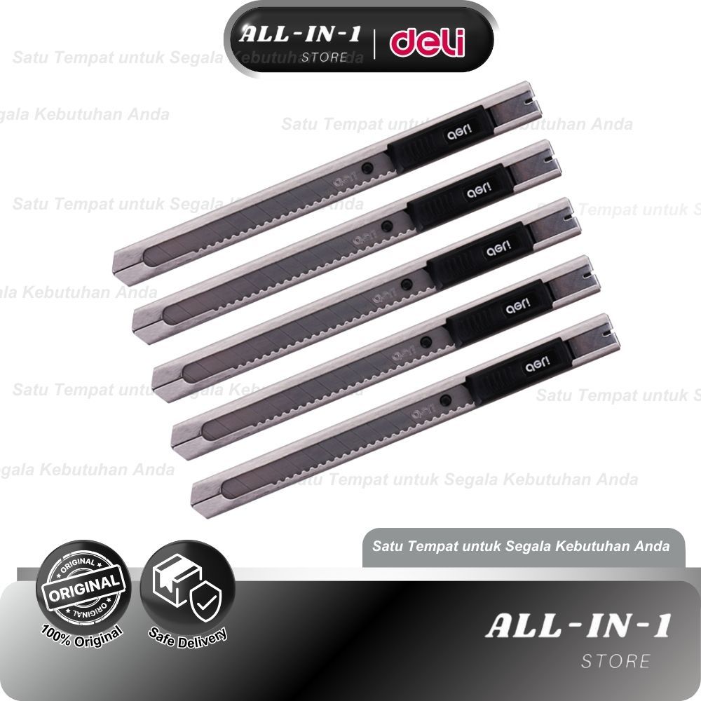 

Deli Cutter pisau baja SK5 mudah untuk memotong sistem kunci manual untuk penggunaan yang aman 2058