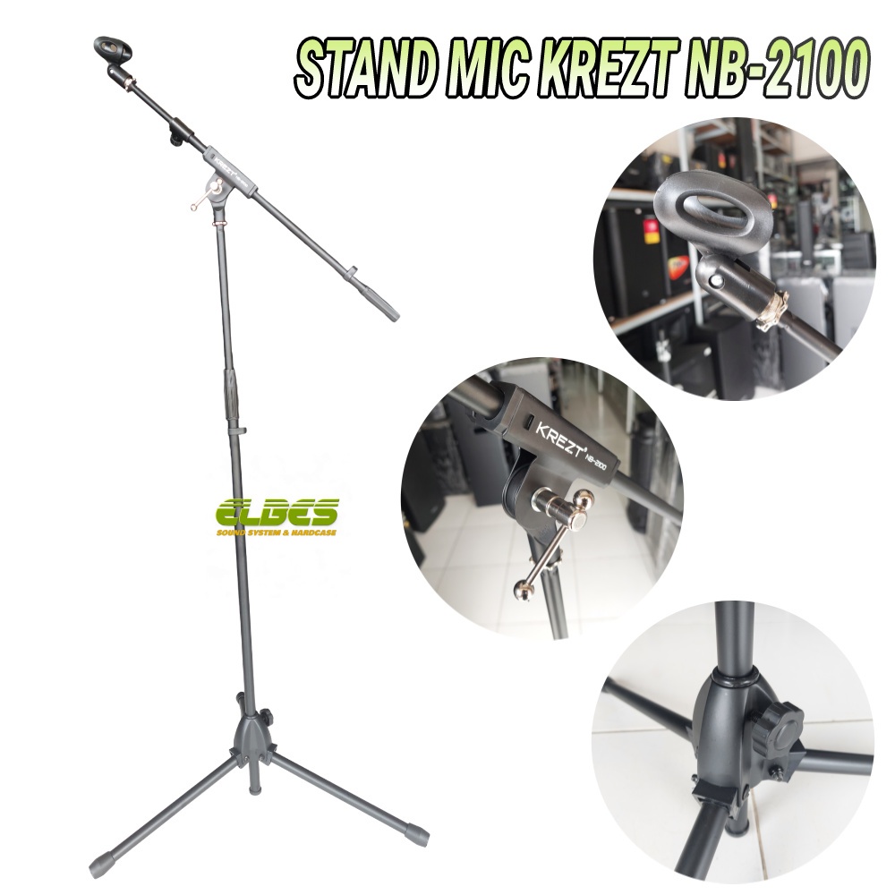 STAND MIC KREZT NB2100 BLACK FULL BESI ORIGINAL KREZT stand micropone nb 2100