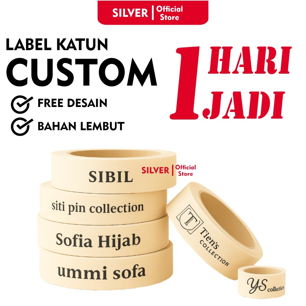 

Label Baju per pcs/ Label Hijab / Label Woven Damask Subtitute