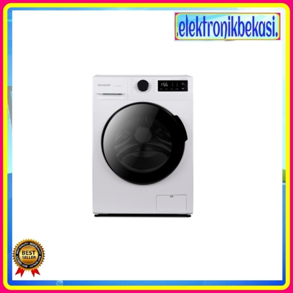 MESIN CUCI SHARP ESFL 1270 MWX / MESIN CUCI SHARP FRONT LOADING 7KG INVERTER / SHARP ES-FL1270MWX