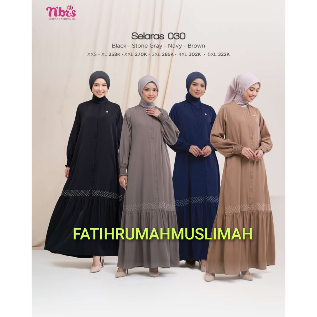 NEW / TERBARU / NIBRAS / GAMIS DEWASA / GAMIS NIBRAS / GAMIS / SELARAS 030 / SELARAS 030 / NIBRAS GA
