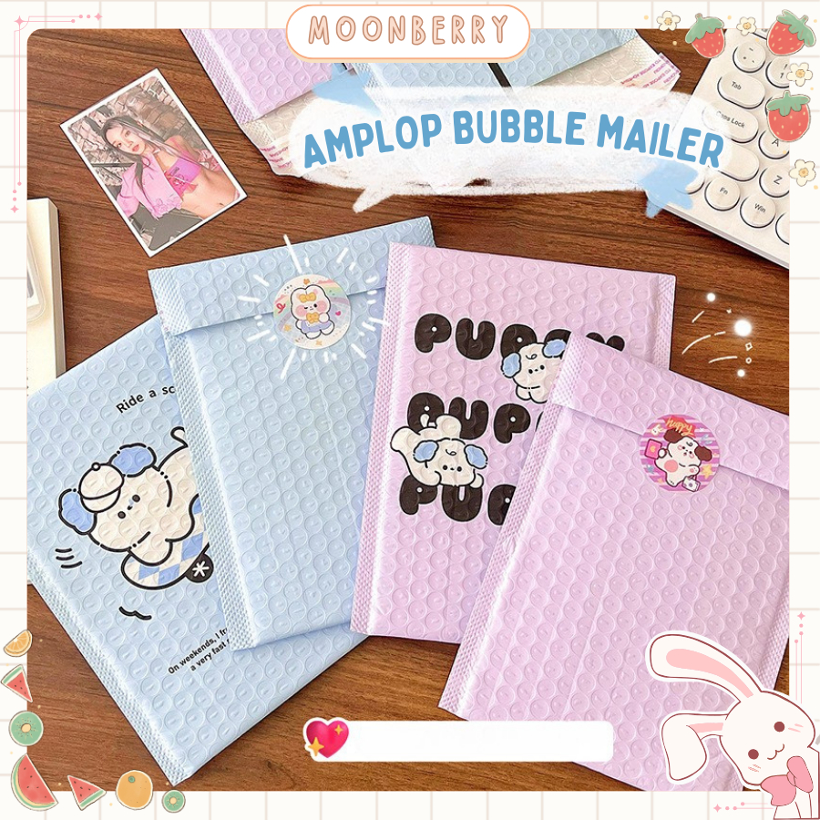 

Amplop Bubble Mailer Premium Packing Motif Kartun Warna Pastel Soft Bungkus Hadiah