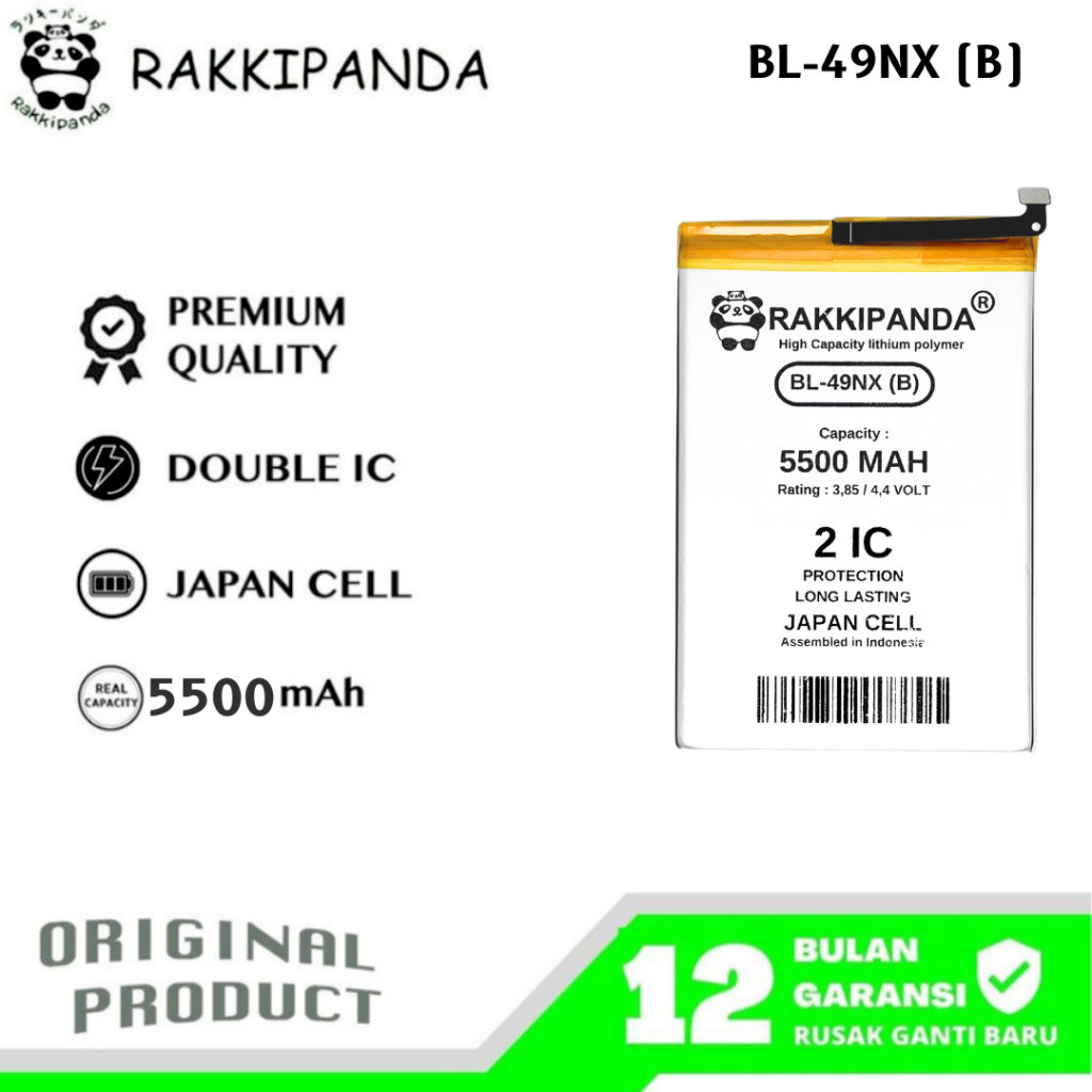 RakkiPanda - BL-49NX (B) Infinix Hot 30i X669C / Hot 40i / Smart 7 X6515 / Smart 8 X6525 / Smart 8 P