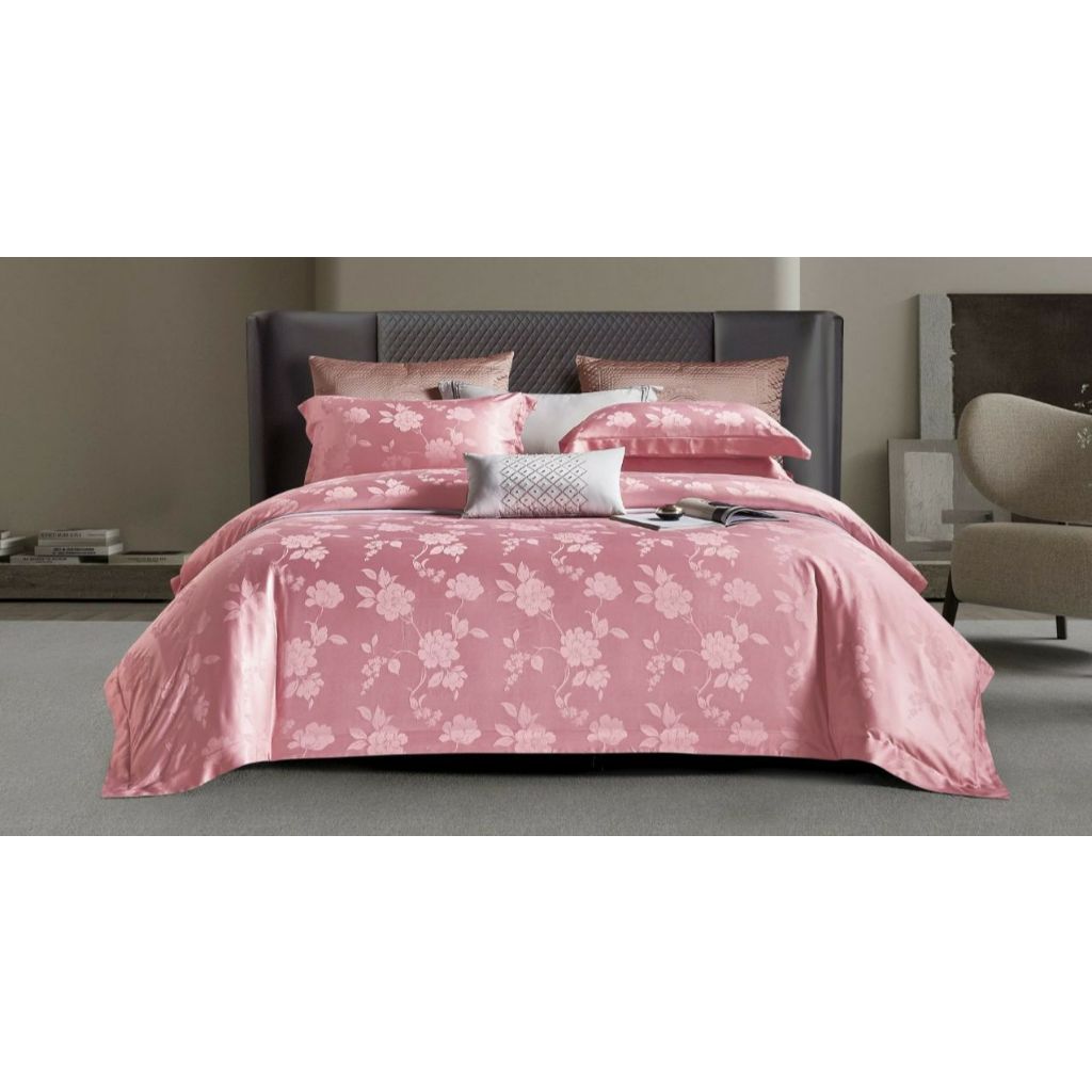 Queen Hotel-Bedcover Sprei Set KingKoil Sutra Tencel Sprei Sultan Mewah Lembut Anti Bacteri Termurah