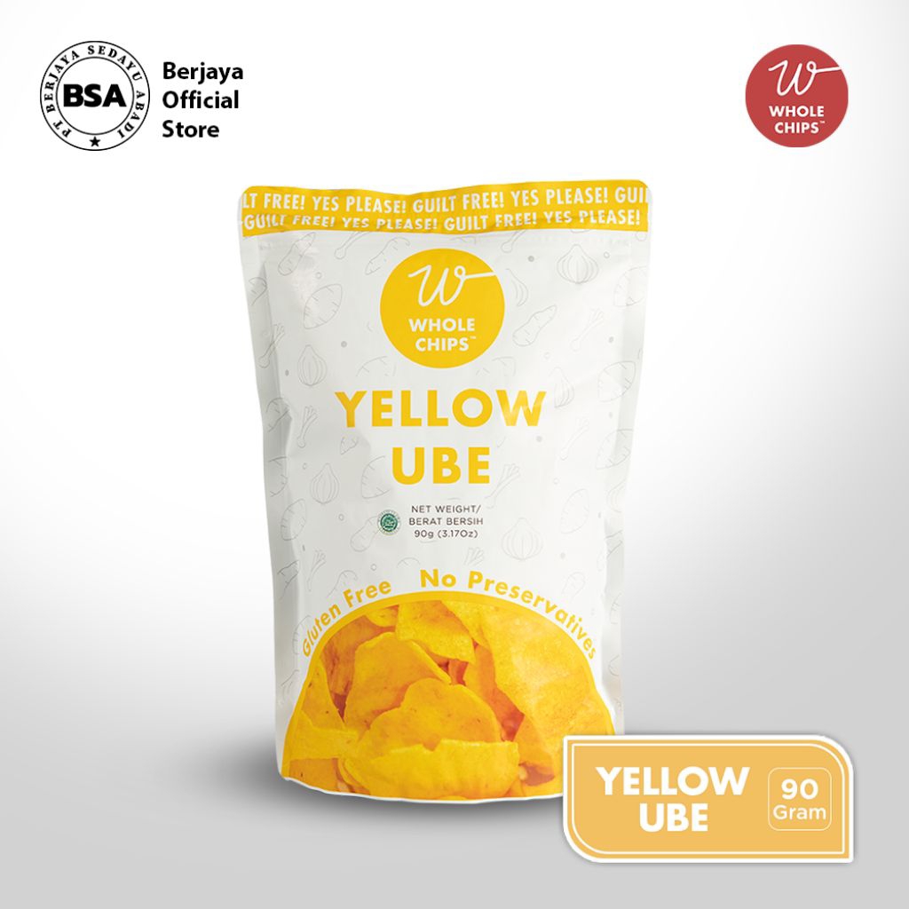 

WHOLE CHIPS Yellow Ube 90gr - Keripik Ubi Madu Bebas MSG