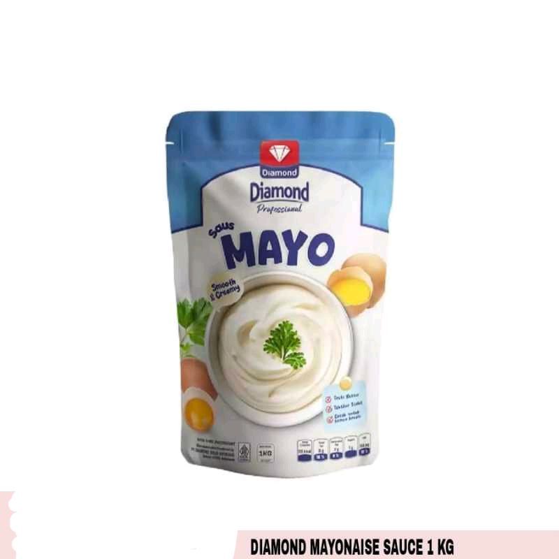 

DIAMOND MAYONAISE 1KG POUCH DIGUNAKAN SEBAGAI SAUS UNTUK SALAD, SANDWICH BURGER,HOTDOG, DAN COCOK UNTUK COCOLAN