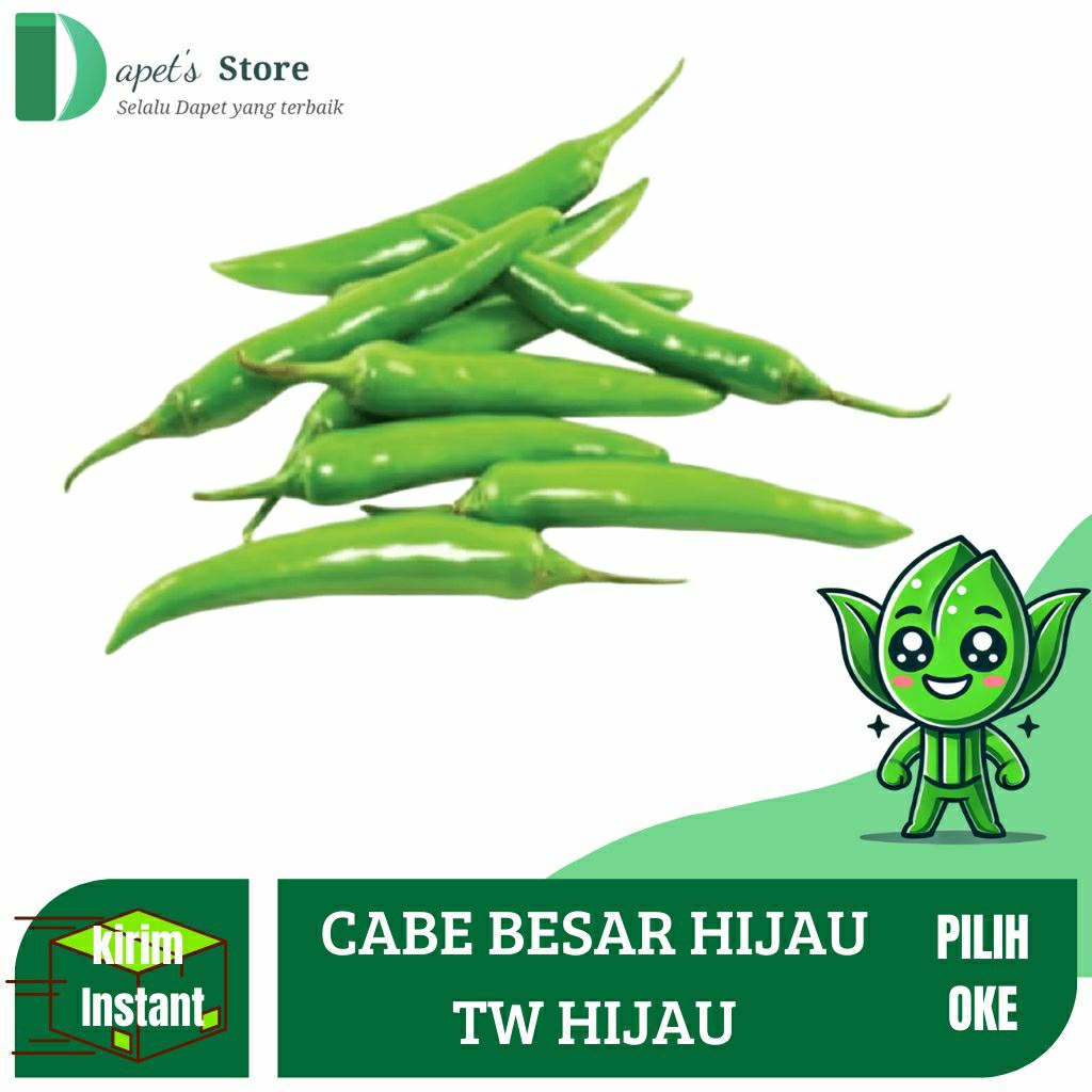 

Cabe Besar Hijau TW Segar Cabai Besar Hijau TW Fresh Bagus - Dapet'S Store