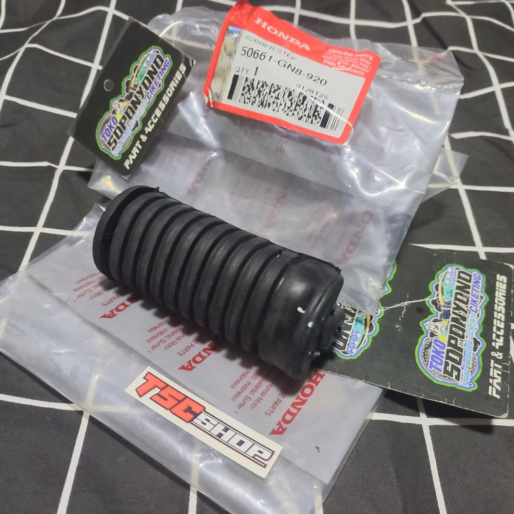 +✅️𝗧𝗘𝗥𝗠𝗨𝗥𝗔𝗛 | KARET BARSTEP DEPAN ORIGINAL HONDA FOR ALL WAVE 125 110 100 SUPRA125 KARISMA BAGOL KIR