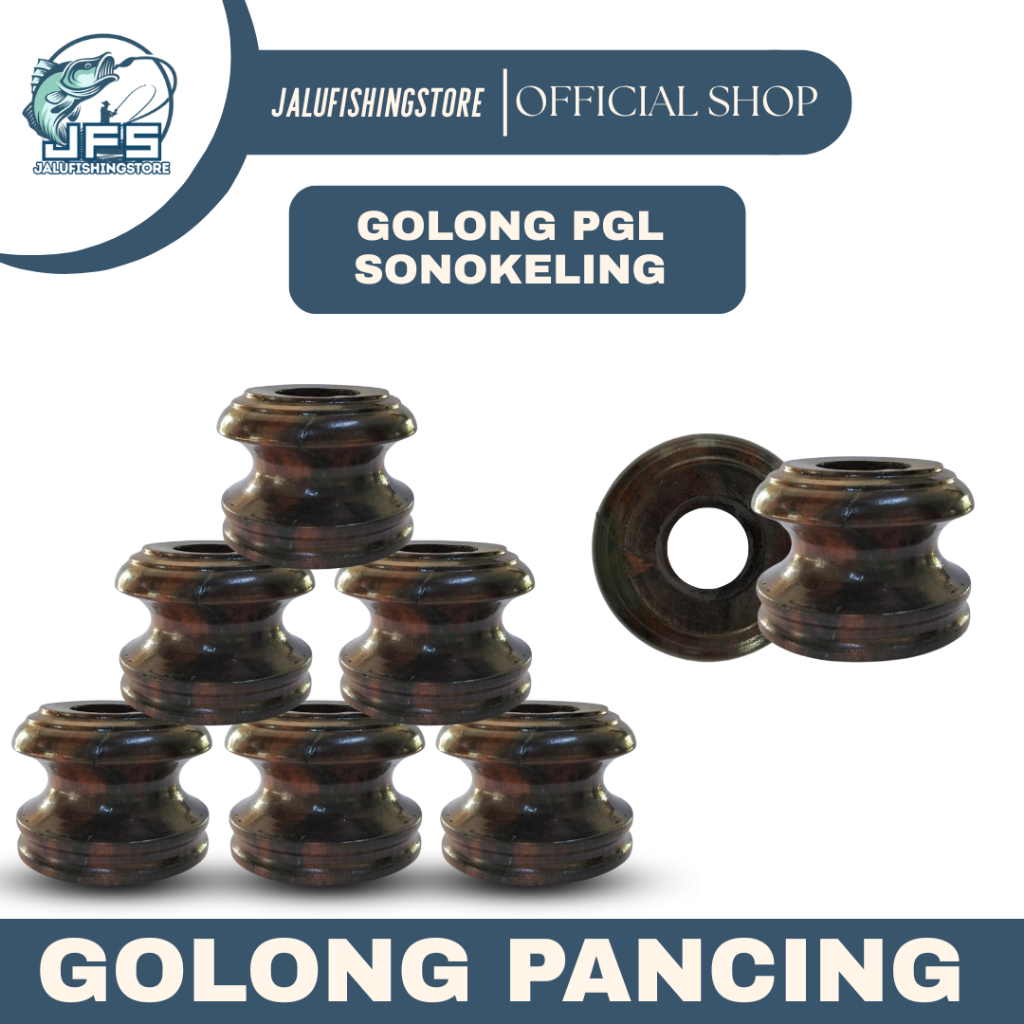 Golongan Pancing PGL Sonokeling Lubang Kecil | Gulungan Kayu Senar Pancing