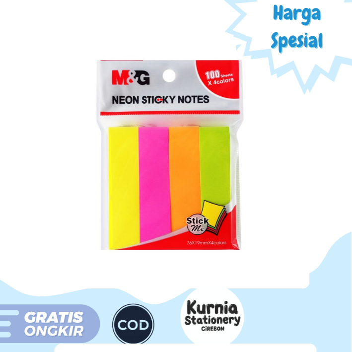 

M&G Neon Sticky Note YS-187 100 Lembar 4 Warna / Index Penanda Buku