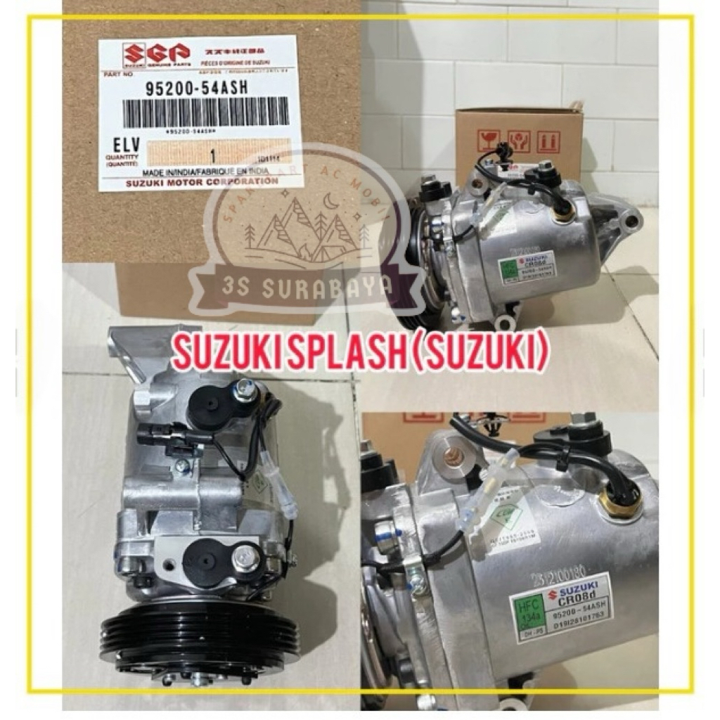 Kompresor Splash Suzuki Karimun Estilo Kaki 3 Wagon R Genuine Ac mobil Compressor (Baru/New)