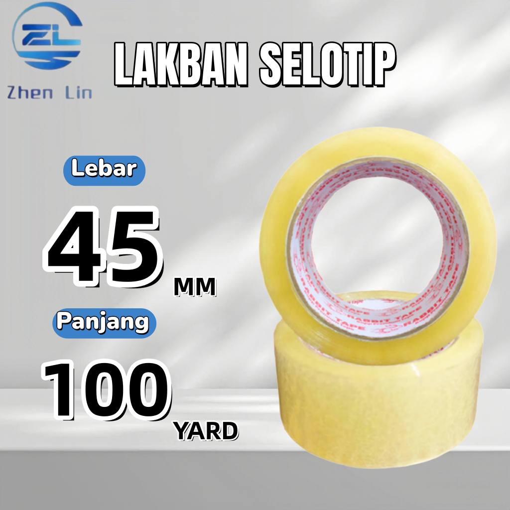 

Lakban Bening Full Kualitas 45mm x 100yard - Bahan PP Perekat Kuat Tahan Air