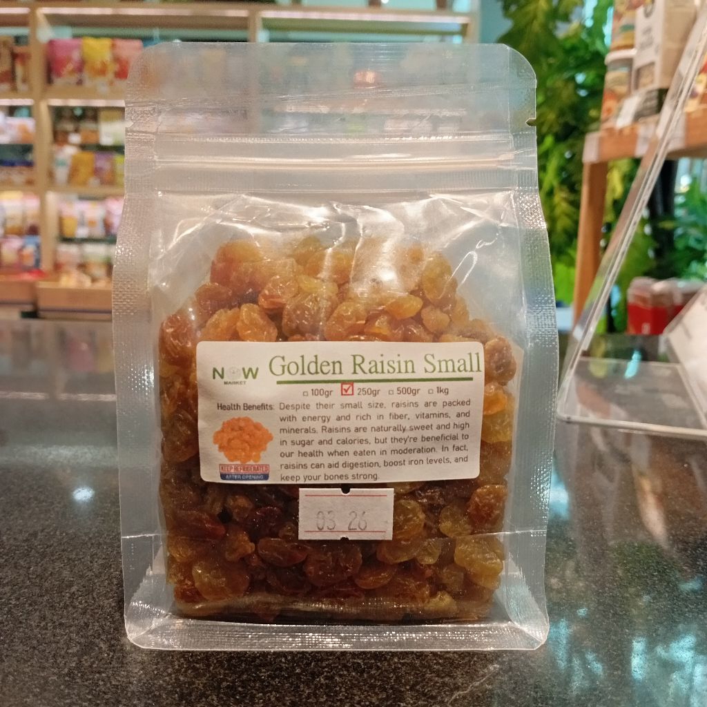 

Golden Raisin Small by NOW market 250gr