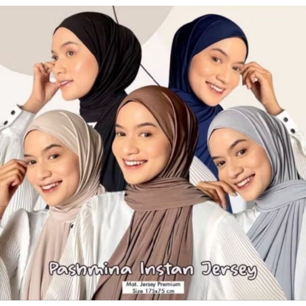 Pashmina Kaos Jersey Premium|Hijab Pashmina Jersey Flow Premium
