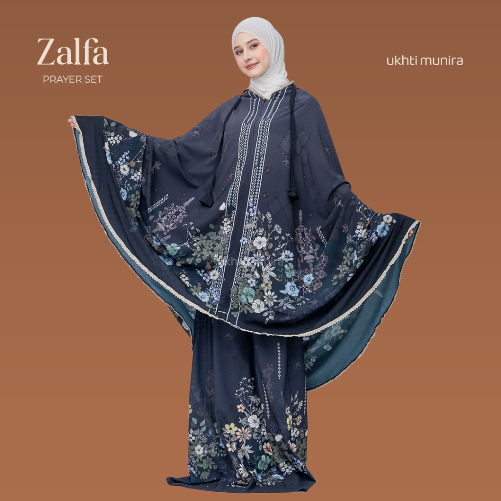 Zalfa Mukena Motif Flower Silk UKHTI MUNIRA