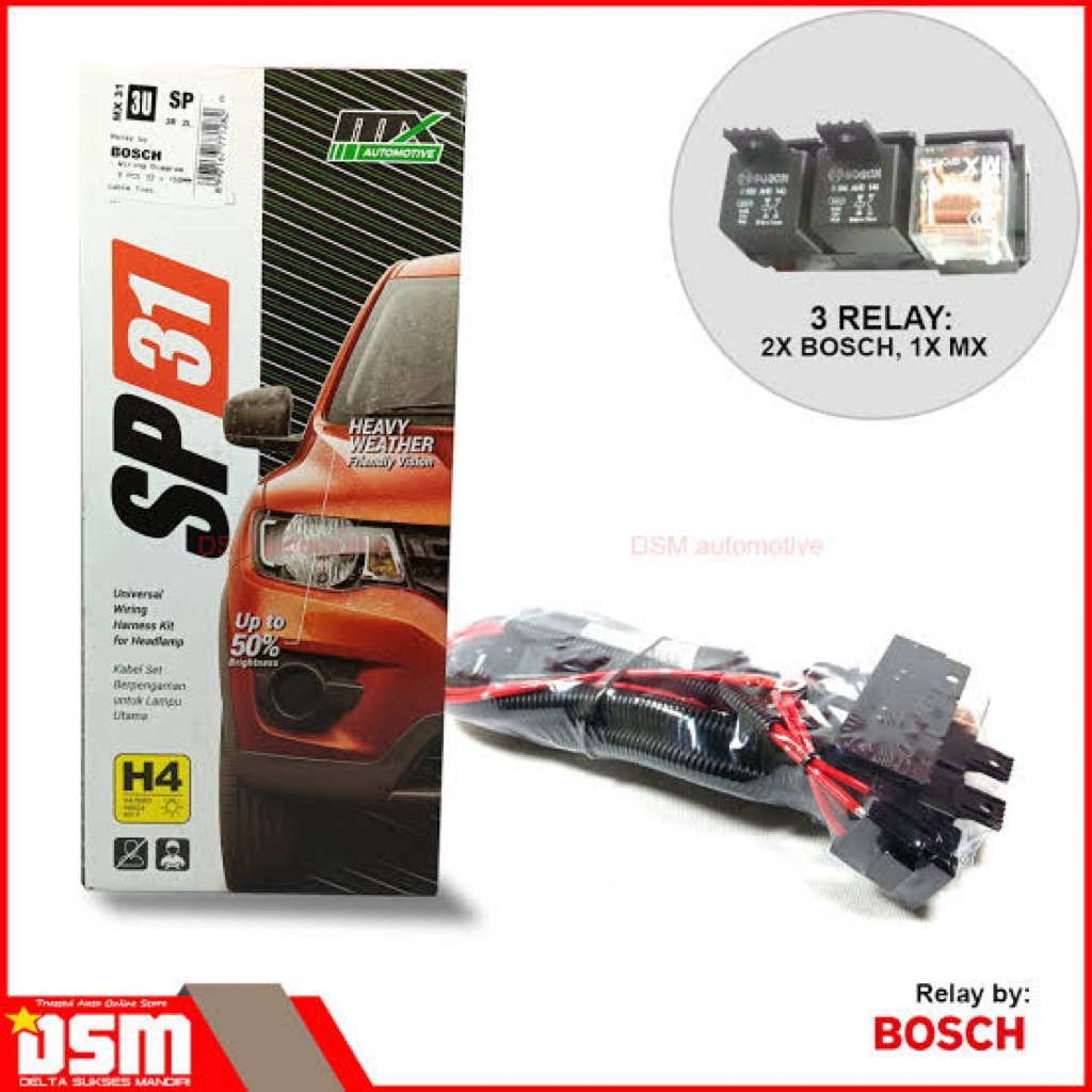 KABEL SET 2 RELAY 3 RELAY KABEL MOBIL LAMPU UTAMA