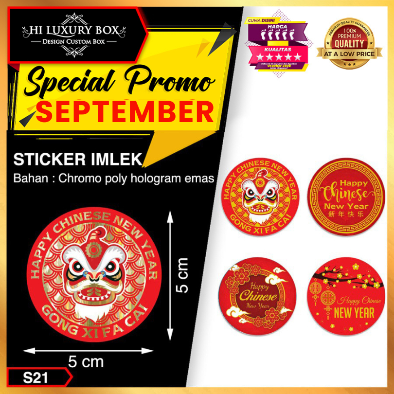 

Sticker Gong Xi Fa Chai | Sticker Imlek | Hologram | Murah | 5x5 Sticker Chinese New Year