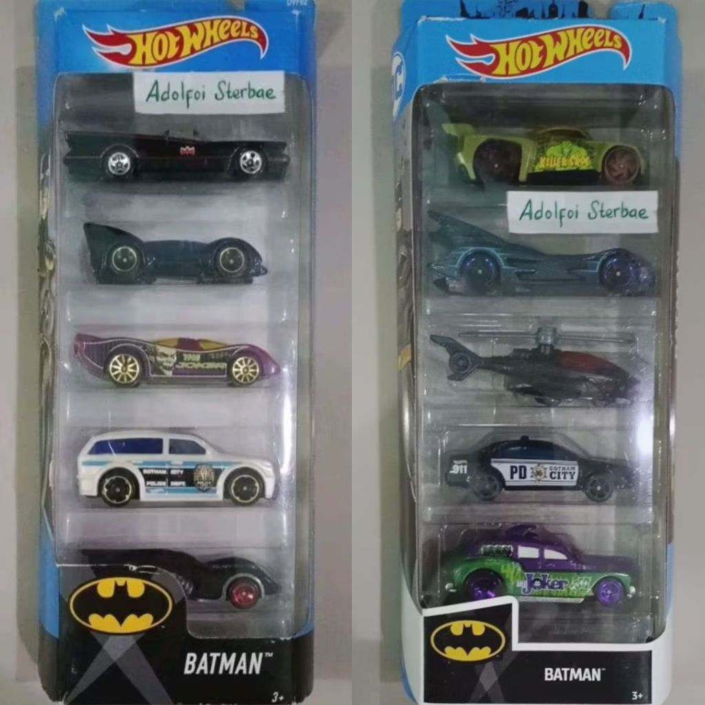 hotwheels hot wheels gift pack isi 5 batman 1966 TV Series Batmobile Batman Live Batmobile Power Pis