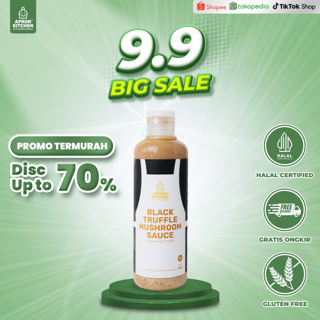 

Apron Kitchen Truffle Mushroom Saus Jamur Bumbu Masak 250ml