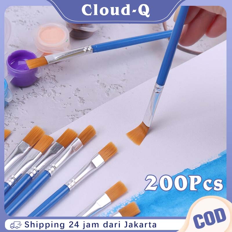 

Kuas Lukis 200pcs Grosir Nylon Brush / Brush Face Painting / Kuas Face Painting