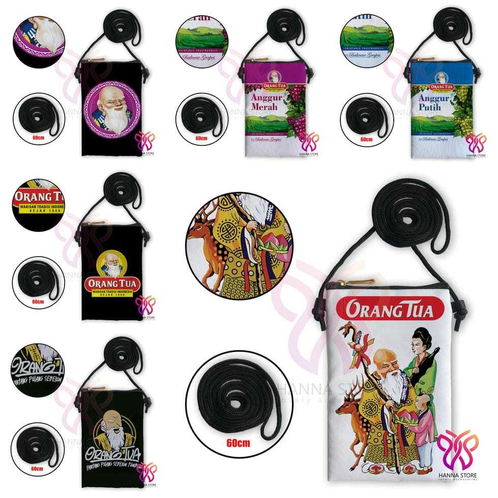 Tas Sling Bag Unik Lucu Orang Tua