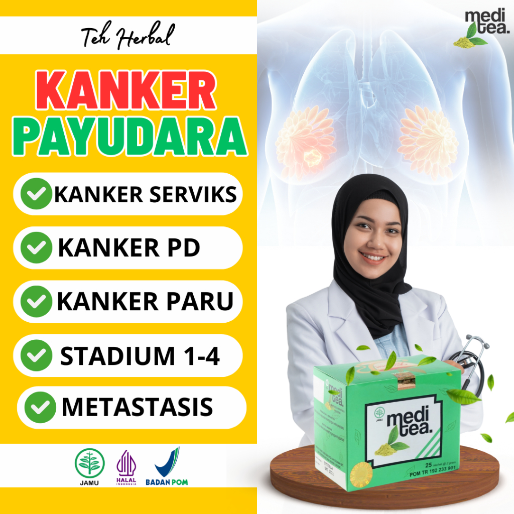 

Meditea Original Teh Hijau - Obat Herbal ampuh untuk Kanker Payudara Benjolan Serviks Metastasis