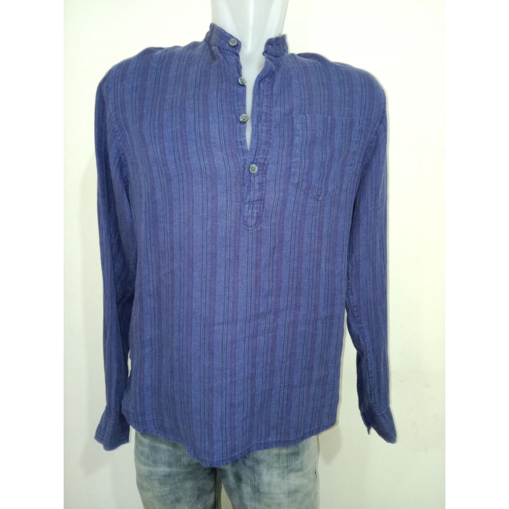 kemeja koko top ten biru pria