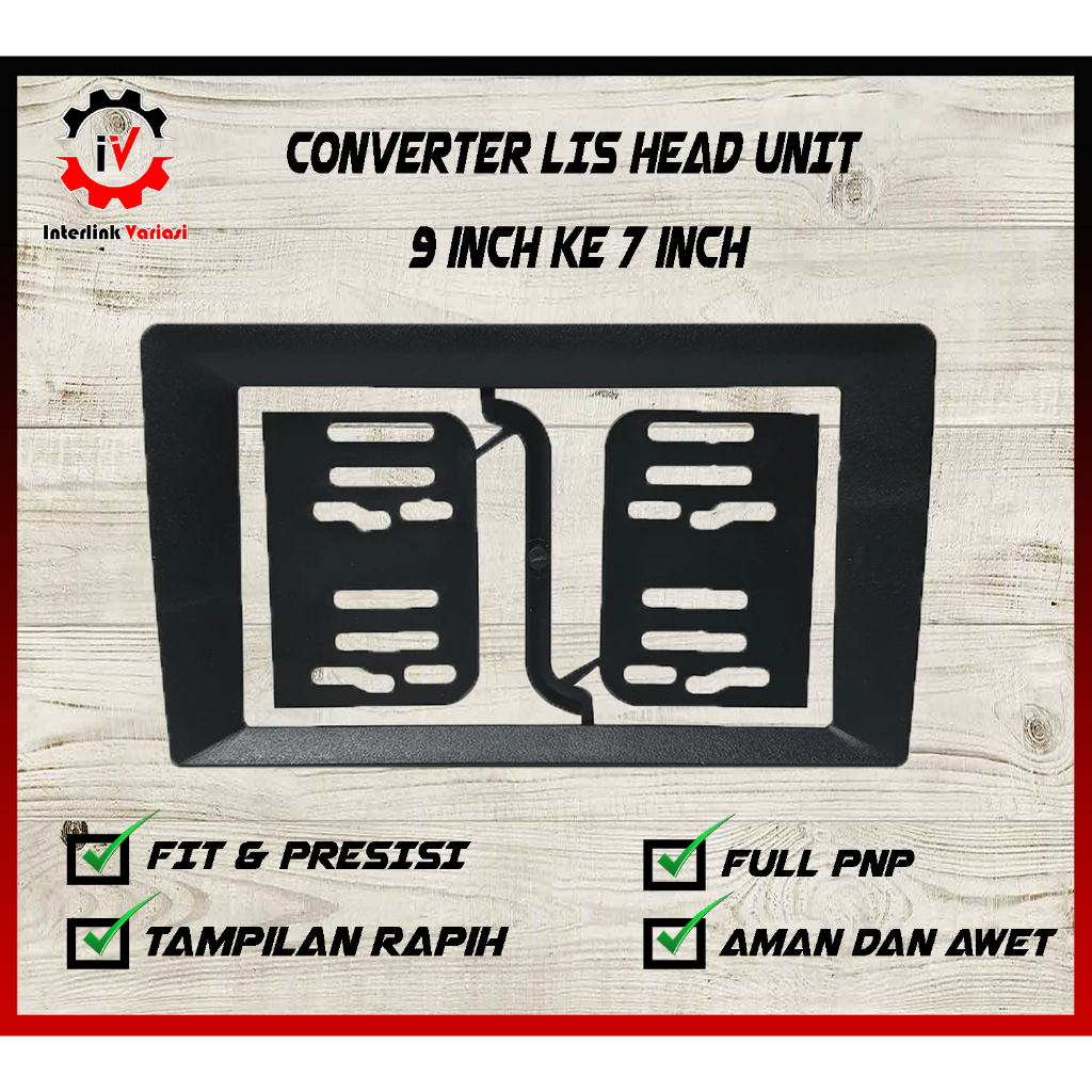 converter lis head unit Android ke 2din 9 inch ke 7 inch