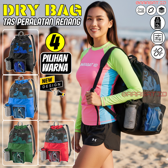 Swim Backpack Swimming Tas Peralatan Untuk membawa Alat Lengkap Olahraga Berenang Menyelam Pantai Pr