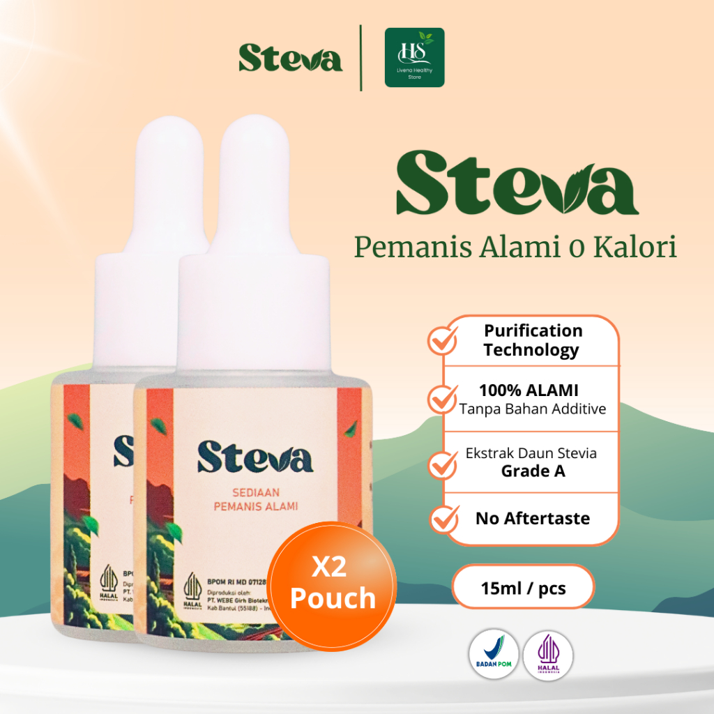 

Steva Stevia Tetes 0 Kalori BPOM Halal 2 Pcs