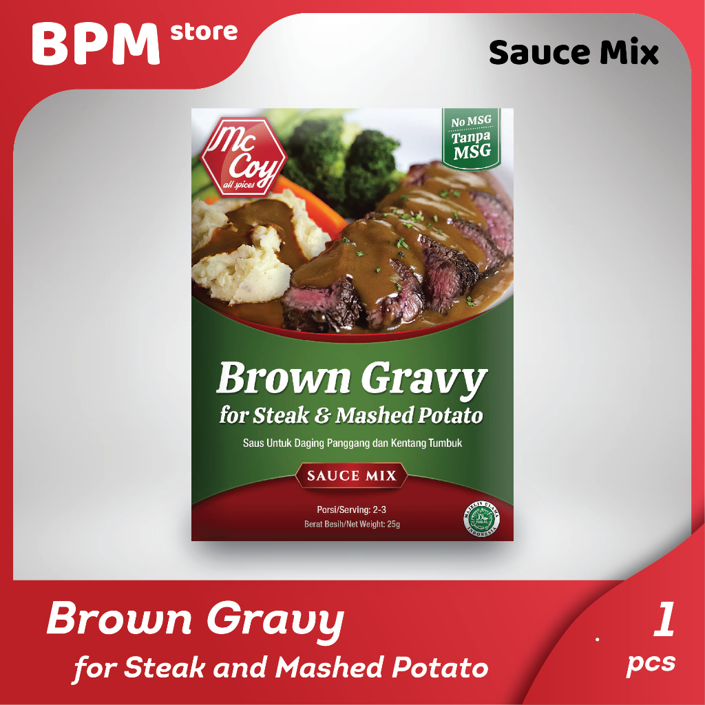 McCoy Sauce Brown Gravy - For Steak & Mashed Potato