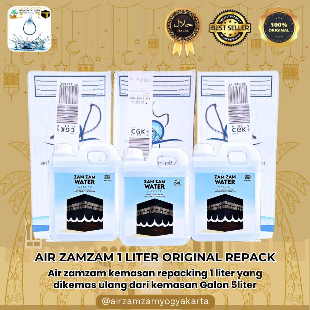 

AIR ZAM ZAM 1 LITER ORIGINAL REPACK DARI KEMASAN GALON 5 LITER