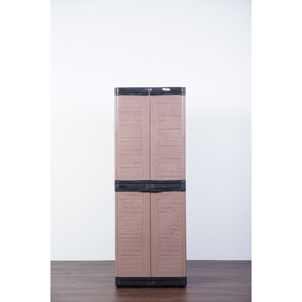 Lemari Plastik Kuat Awet Dengan Kunci Dan Kaca