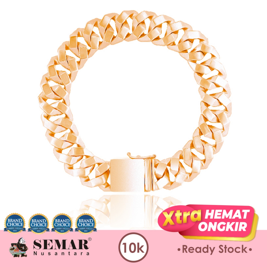 Gelang Emas Rantai Classic Dragon Skin Gold 10K Semar Nusantara
