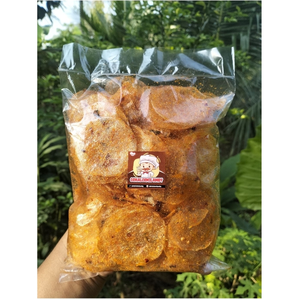 

keripik kaca/kripca pedas daun jeruk 1 kg