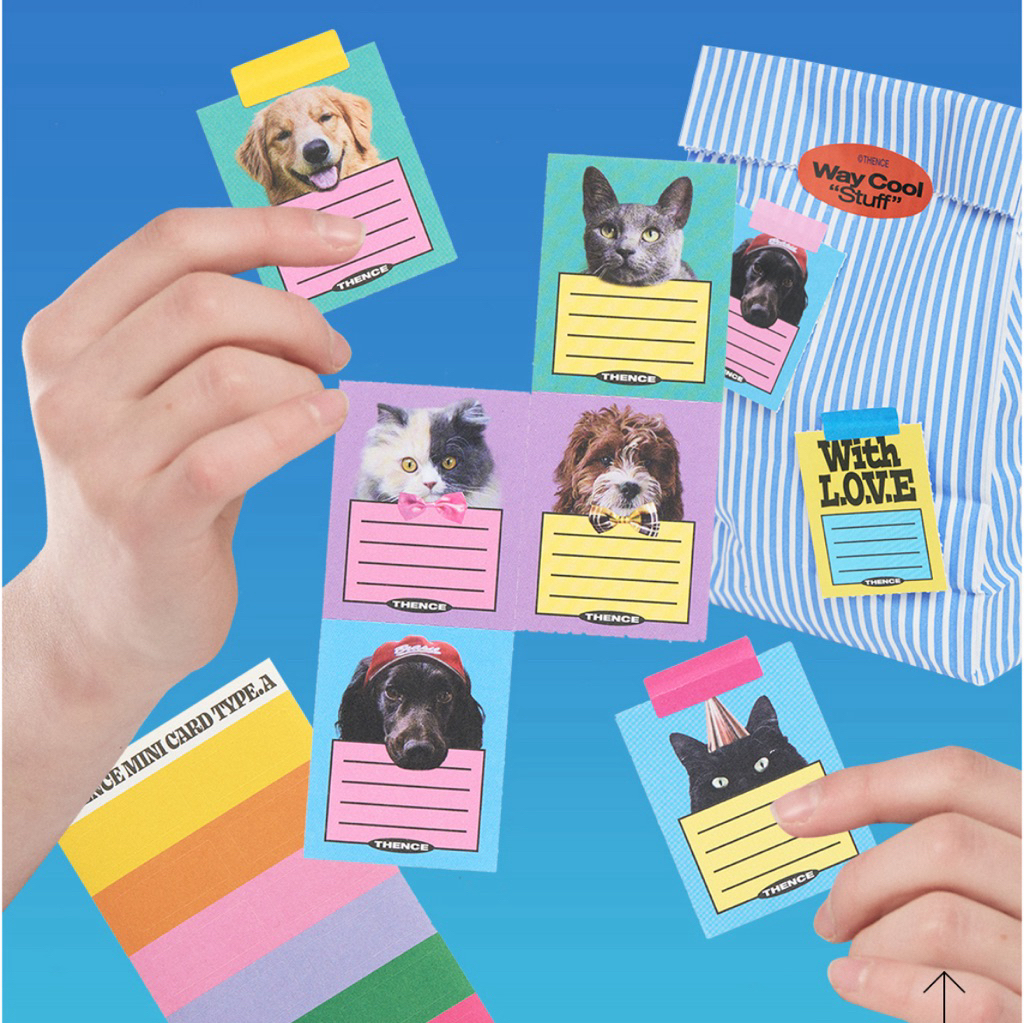 

thence mini card pet dog puppy kitten cat