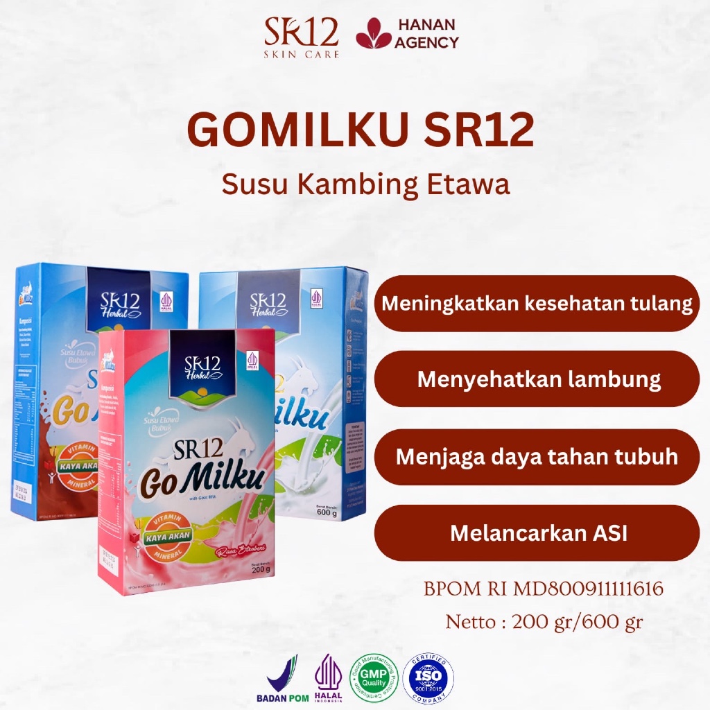 

Gomilku SR12 Susu Kambing Etawa Bubuk Tanpa Gula - Memelihara Daya Tahan Tubuh Menambah Nafsu Makan
