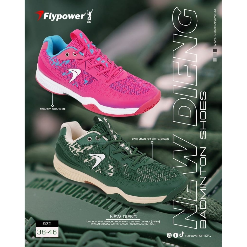 sepatu Flypower new Dieng /sepatu badminton