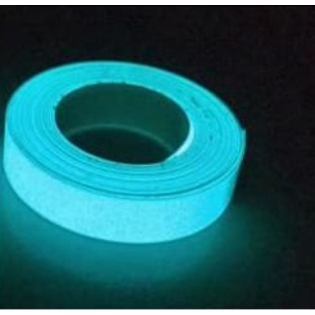 

sticker fosfor glow biru 1 cm