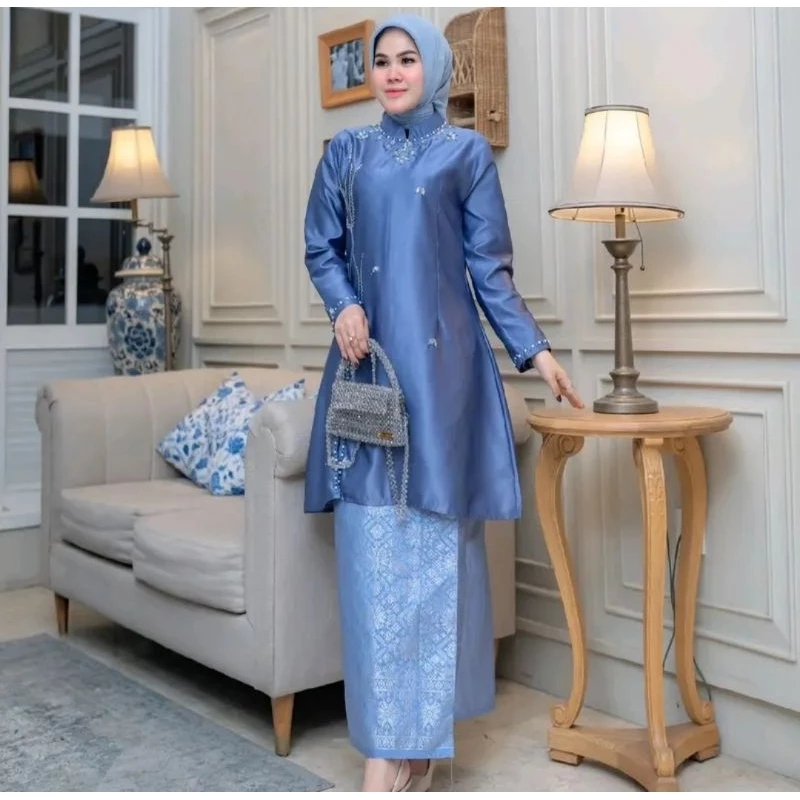 (COD) SET KEBAYA KURUNG PAYET BUNGA TERBARU /BAJU KURUNG MELAYU MODERN/BAJU KURUNG MALAYSIA/KEBAYA K