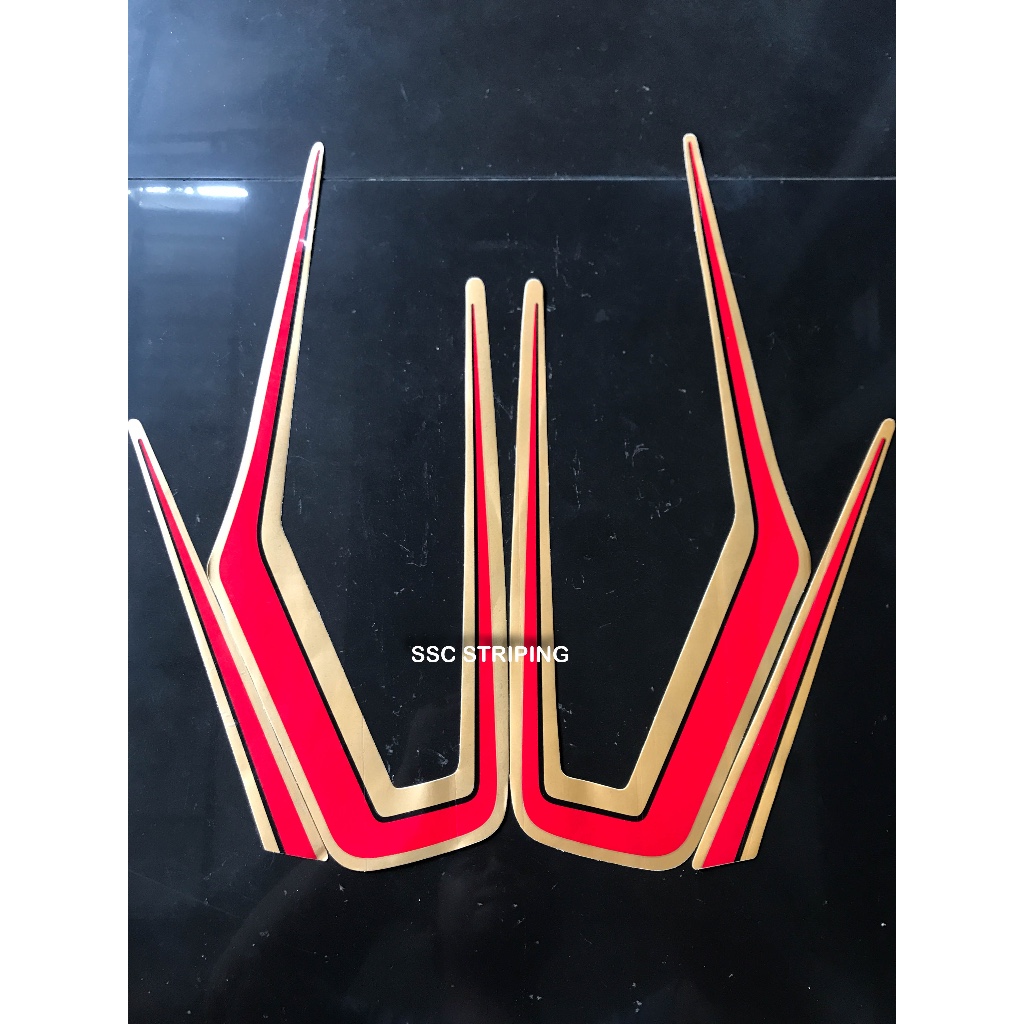 STRIPING STIKER RX KING 1983 LIST MERAH GOLD