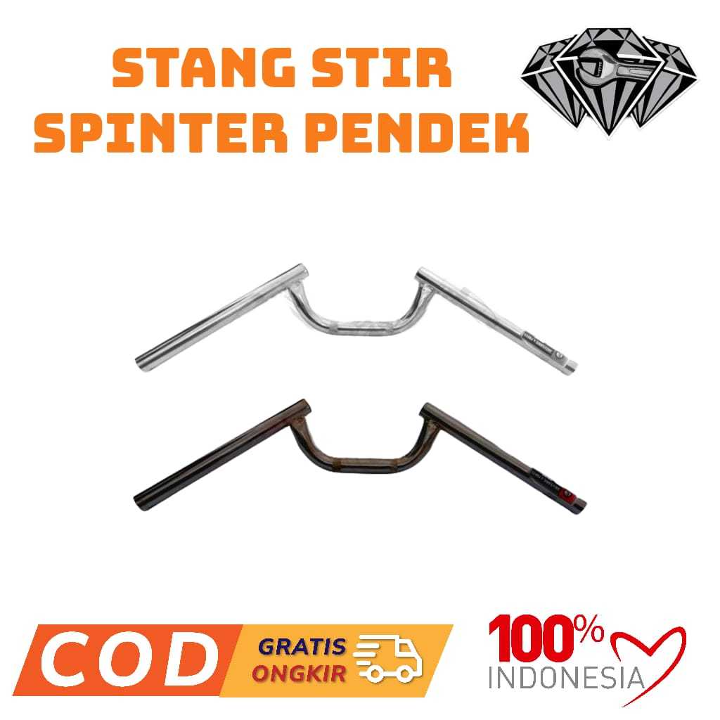 Stang Stir Spinter Pendek Balap Racing Modif CB Tiger GL Vixion CB 150 R Crom COD Gratis Ongkir 100%