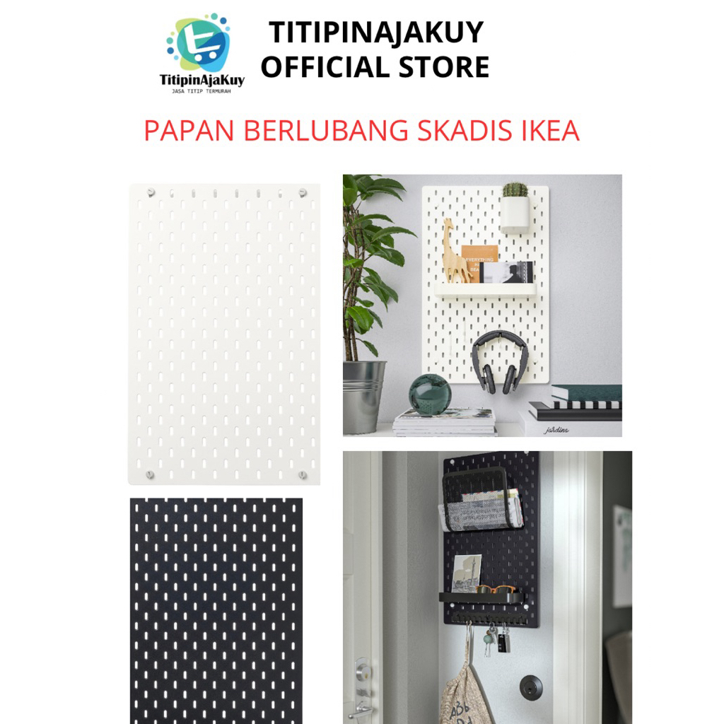 

Papan Berlubang Pegboard Dinding Wall Shelf Organizer 36x56 cm SKADIS