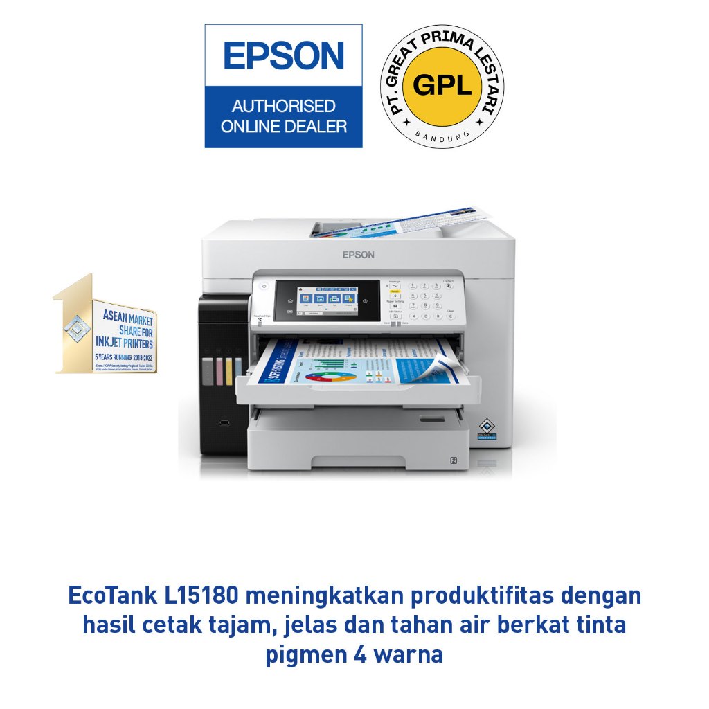 Printer Epson EcoTank L15180 L 15180 A3 Wi-Fi Duplex Multi-Function - Epson EcoTank L15180 TKDN
